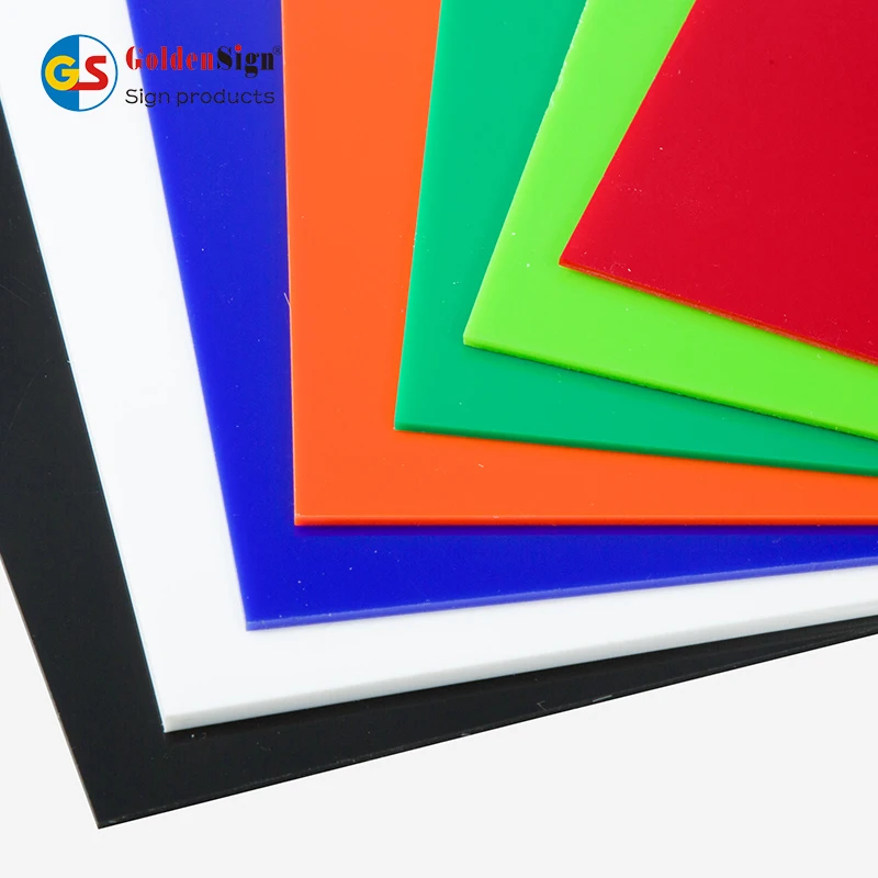 Goldensign customized PMMA Clear  2mm 3mm mirror gold Acrylic Plastic Sheet