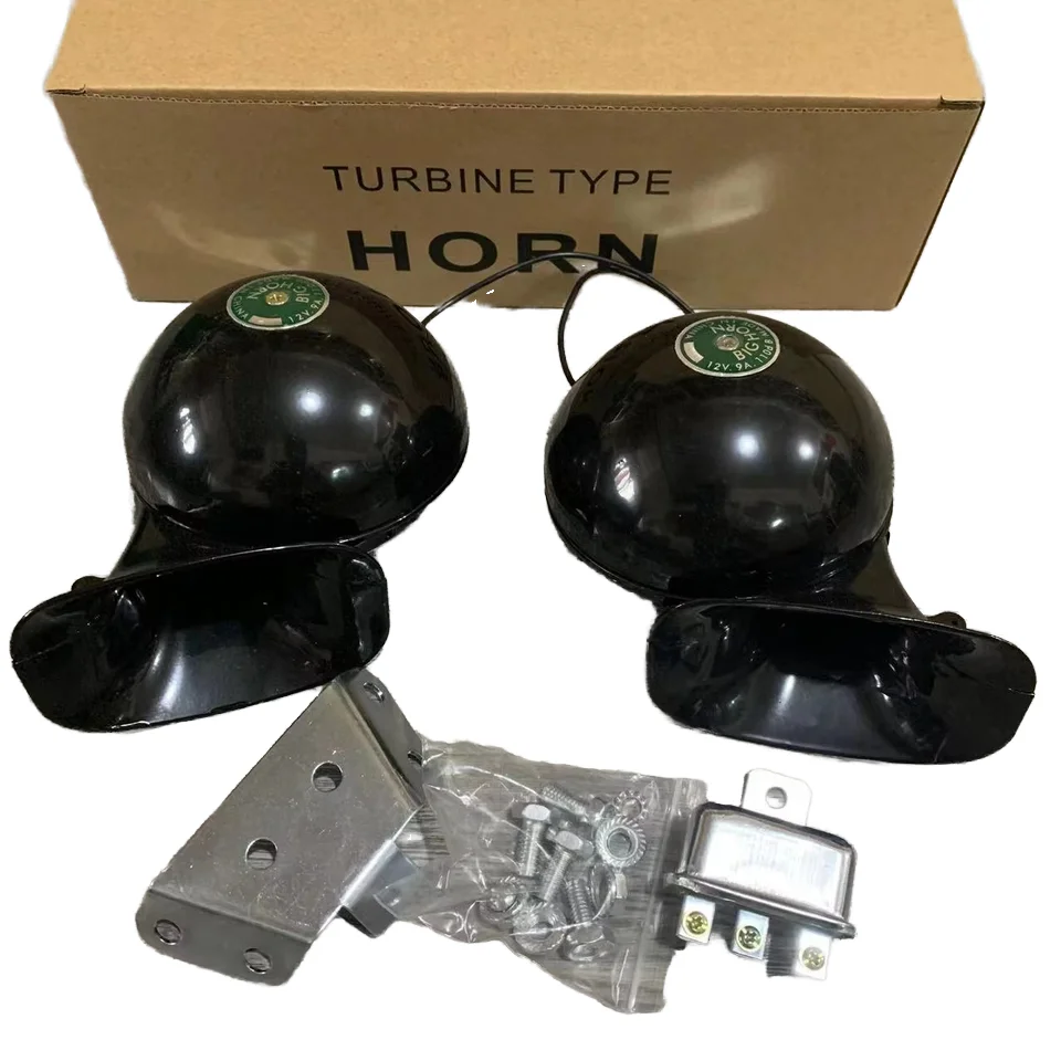12V high quality super loud horn high and low loud sound electric moped motorcycle auto horn