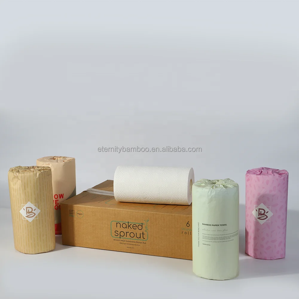 Sustainable Kitchen Paper Towel Bamboo FSC Certificated Tissue Paper Kitchen Towel Roll