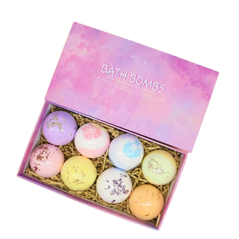 Wholesale high quality Bath bombs carton packaging set Handmade custom style Bath Bomb gift set