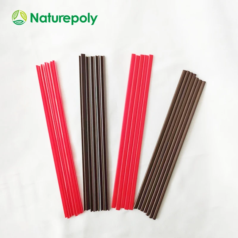 Wholesales Customized Eco Friendly PLA Cocktail Drink Sip Stir Sticks Plastic Coffee Stirrers Coffee Straws Coffee Stir Straws
