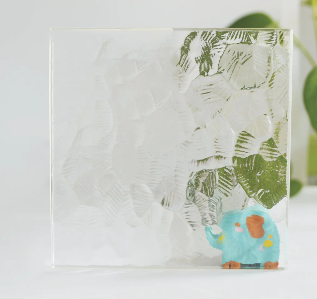Embossed Oceanic Ribbed Pattern Glass Distinguished Other Glass Product