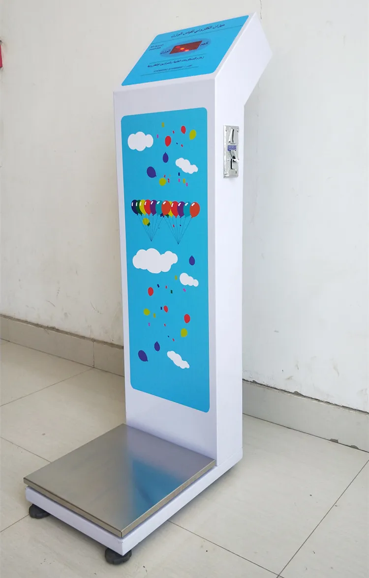 Coin operated weight measuring machine airport luggage scale