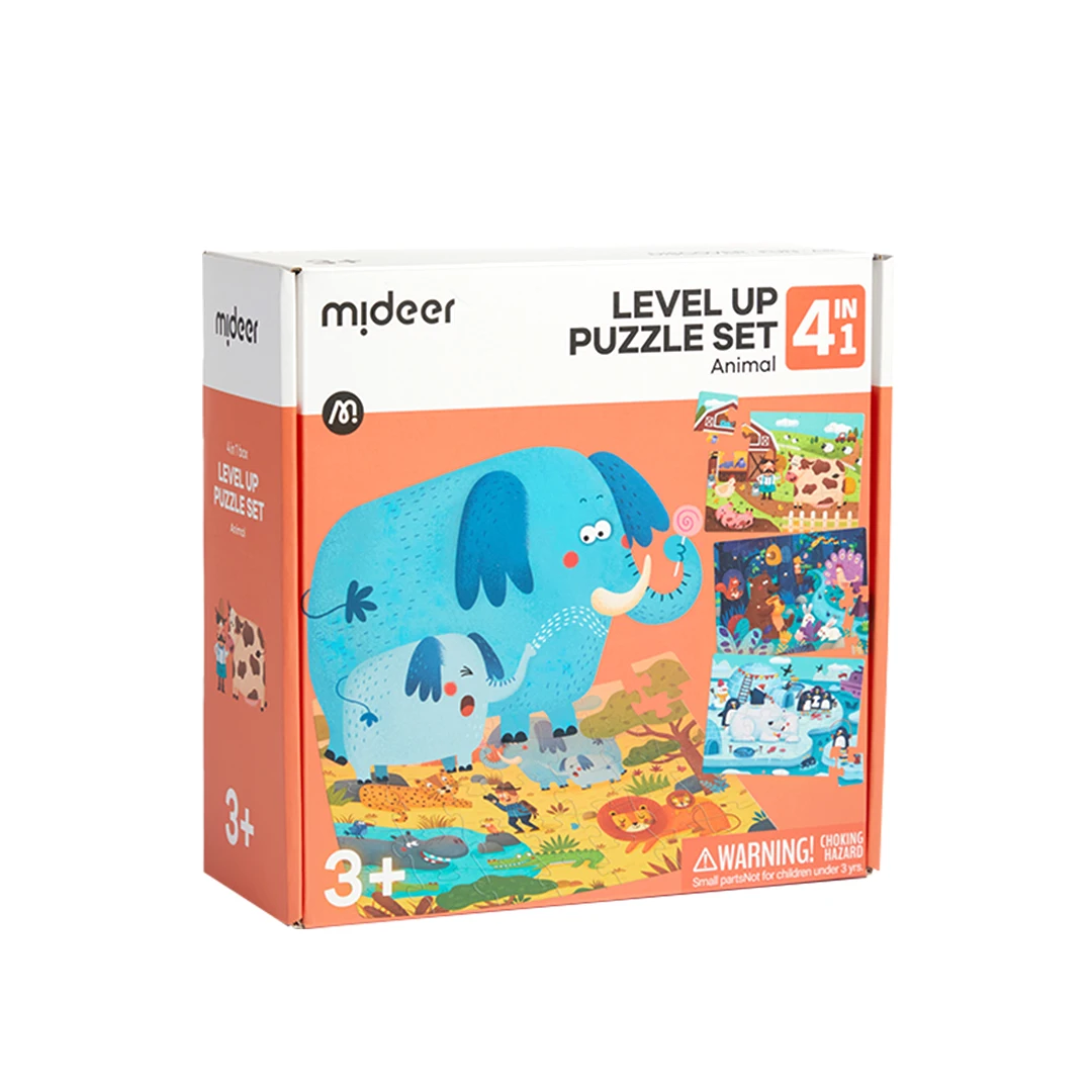 mideer CT1449 children animals 3-4 year old 4 in 1 puzzle Set - Animal Item educational toy sets