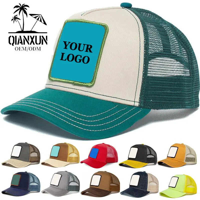 Hot Selling High Quality Multi Color Cotton Mesh Back Pattern Patches Embroidery Logo Custom Animal Baseball Cap