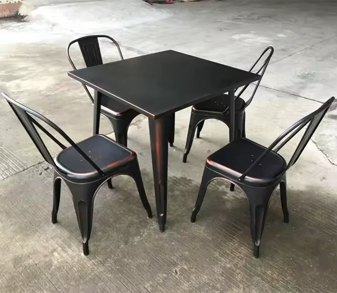 China factory made top quality stacking industrial antique vintage metal chairs for wholesale