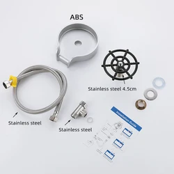 Upgrade Metal Glass Rinser Cup Washer for Kitchen Sink Attachment Matte Black Baby Bottle Automatic Cleaner Bar Accessories