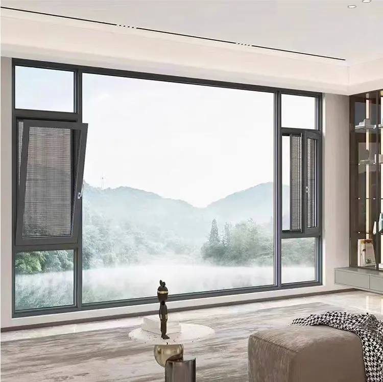 slide aluminium windows system for sale Powder coated color window design with factory price