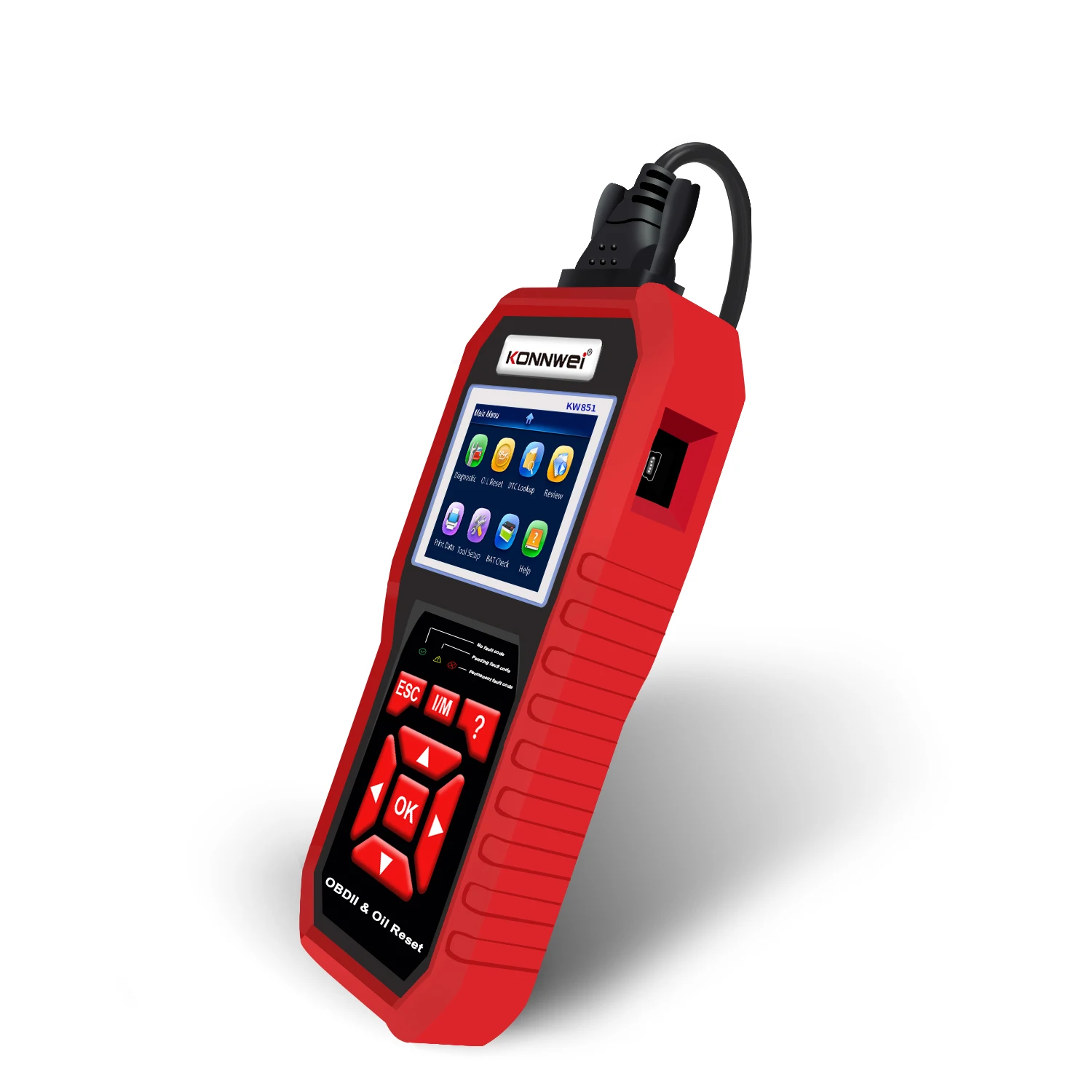 KONNWEI KW851 OBD2 Automotive Diagnostic Scanner Oil Service Light Reset Tool Multi-function Universal Car Diagnosis Instruments
