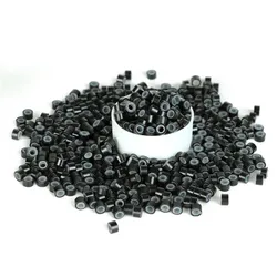 high quality customizable 5.0*3.0*3.0mm wholesales aluminum silicone lined tube micro rings connectors beads  micro rings beads
