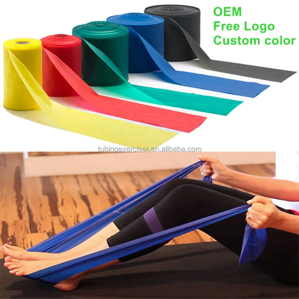 Yoga Training Pilates Sport Elastic Bands For Fitness Rubber Resistance Bands With Strength LOGO
