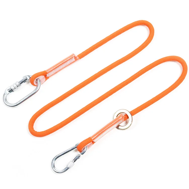 fall arrest safety lanyard with snap hook carabiner for working at height construction