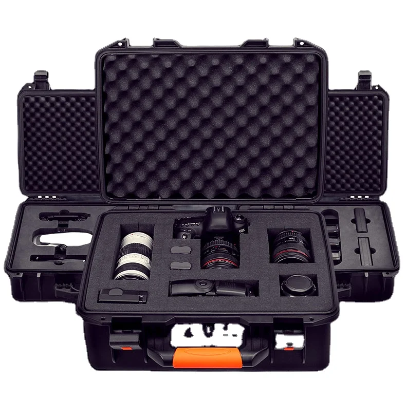 OEM Resistant Hard Tool Box Plastic Storage Tool Case Carry Camera Equipment Waterproof Foam Case with Handle