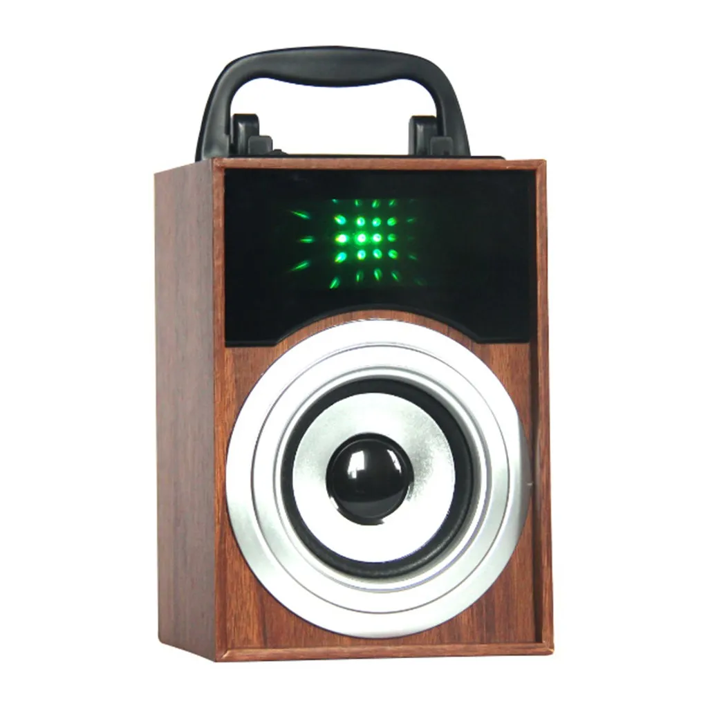 Colorful Light Mini Bluetooth Speaker with FM Radio Portable Easy Carry Pocket Music Box Speaker
