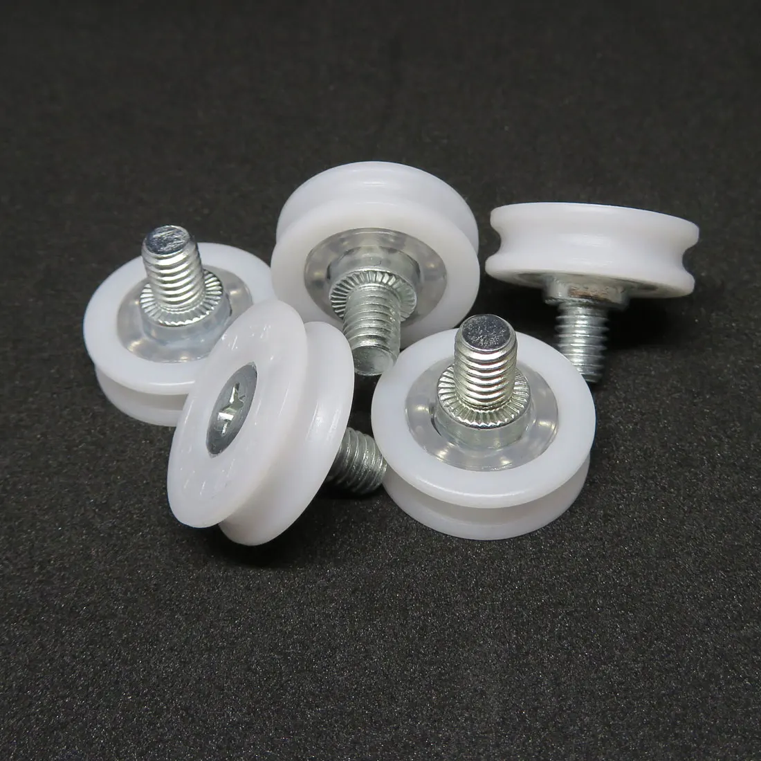 24mm 26mm Drawer Slide Roller Drawer Replacement Wheels Plastic Pulley Bearing Small Pulley for Furniture Cabinet Cash Counters