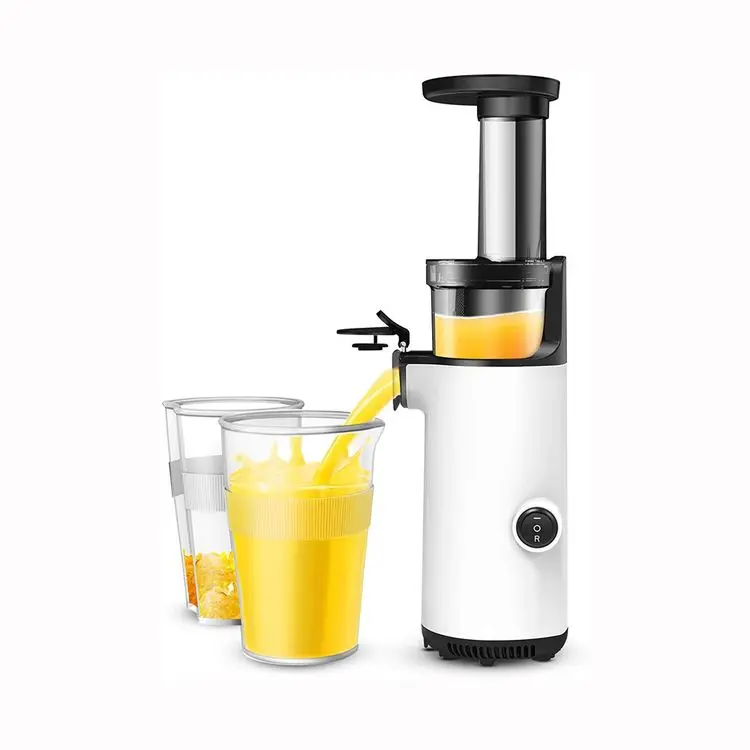 Korea Vertical Fruit Electric Squeezer Multi Functions Masticating Cold Press Double Feed Tubes Extractor Slow Juicer