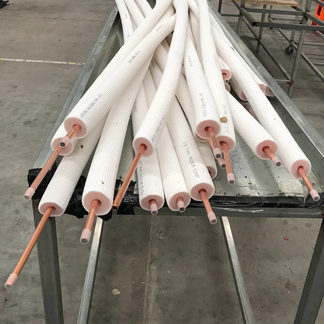 3/8 5/8 PE Insulation Pipe Copper Tube Air Conditioning Copper Pipe