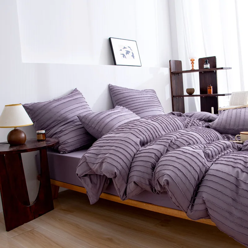 100 Cotton 6 Piece Set Including 4 Pillowcases Wholesale Linen Bedding Duvet Set home With Quilt