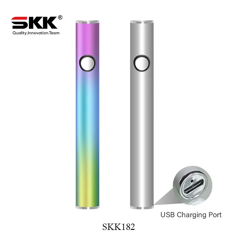  SKK182 Free sample Custom printed vaporizer pen Cbd 510 Threading Battery