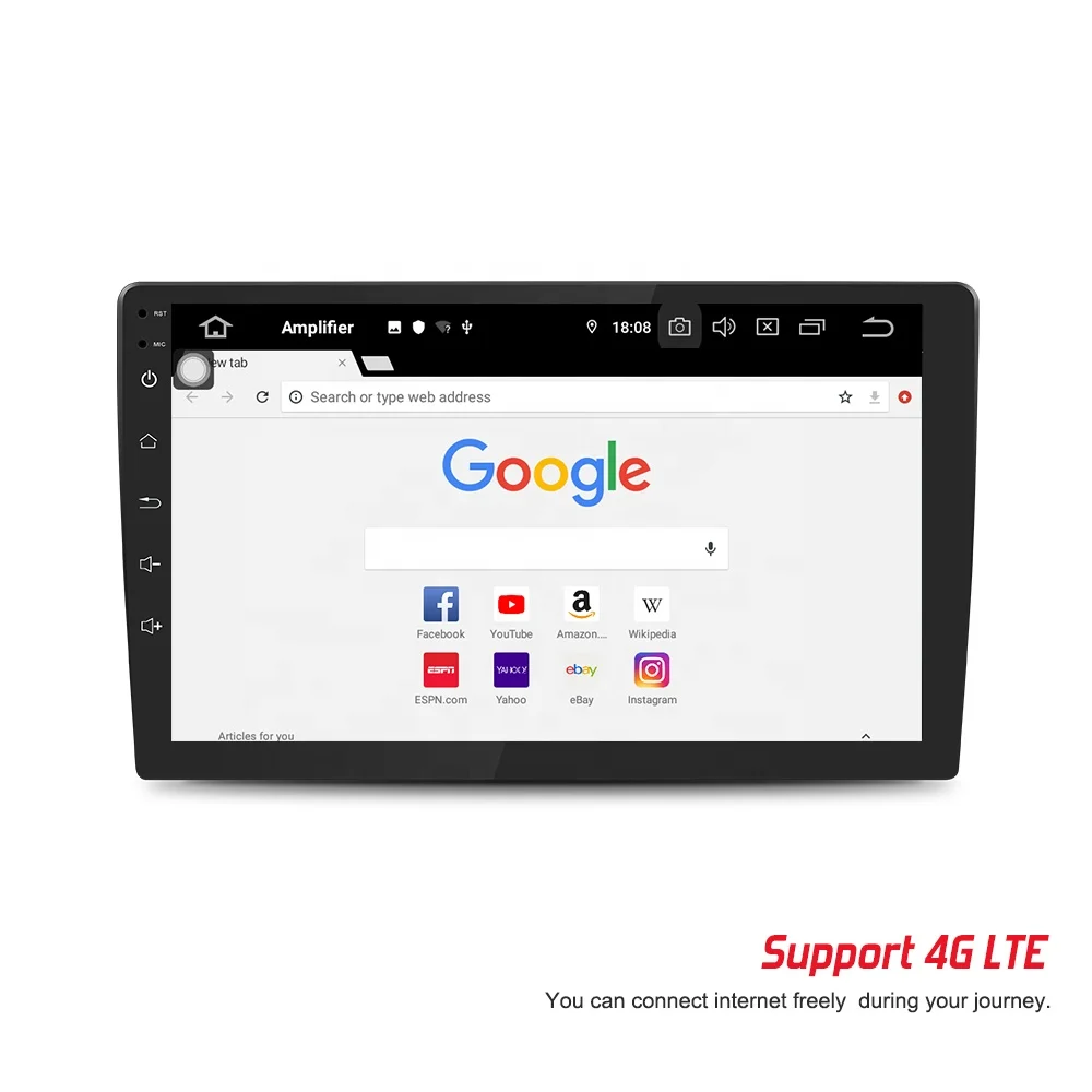 Android 2din  8 core 4+64G Car stereo for 9inch universal Car GPS with QLED 1280*720 IPS screen 2.5D car video