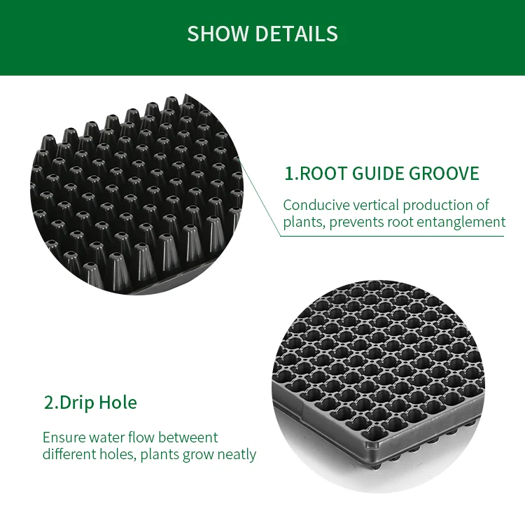 
Transplanter Biodegradable 128 Cells Plastic Seedling Germination rice Seed Tray 