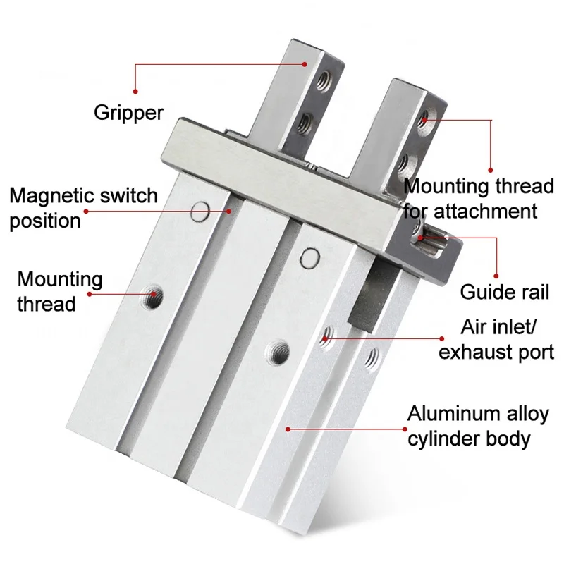 smc type air gripper cylinder MHZ2-6D/10D/16D/20D/25D/32D/40D/S/C finger MHZL2 pneumatic clamp guide rail parallel claw price