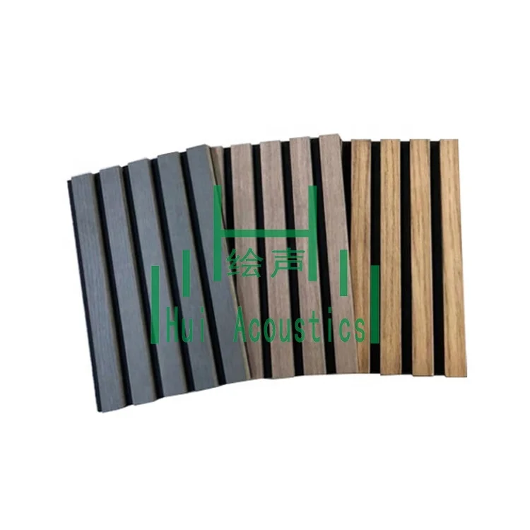 Slat Wooden Acoustic Panel Polyester Acoustic Mdf Wood Veneer Slat Panel Slat Wood Panels