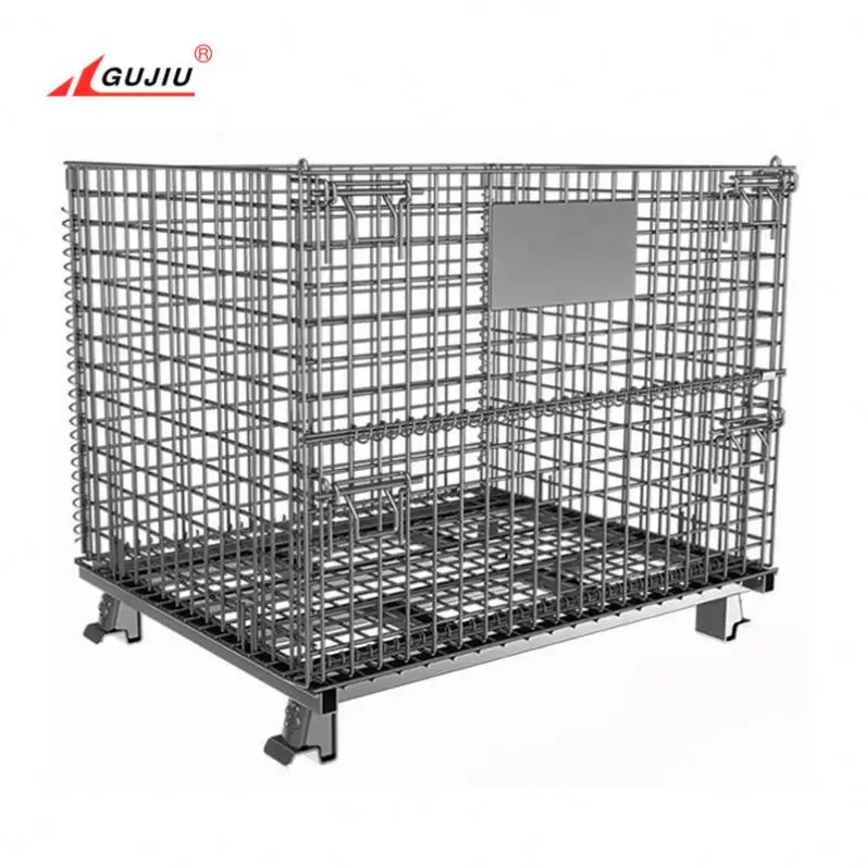 Euro Folding Moving Nestable Turnover Vegetable Crate Mesh Container Wooden Plastic Storage Crate With Wooden Pallet