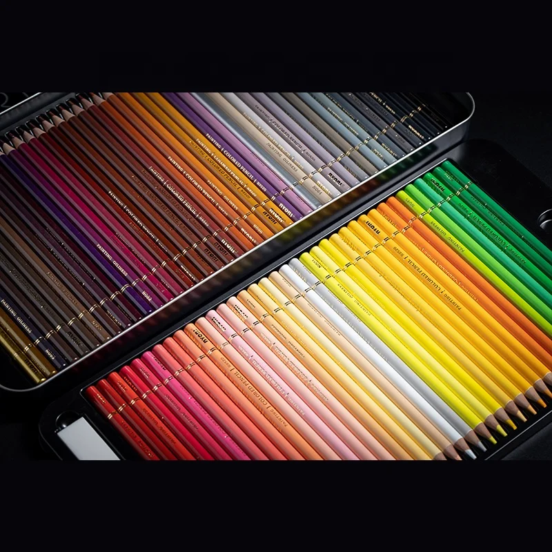 NYONI N8520-48 Pastel Color Customized Art Pencil Kit Colour Oil Based Colour Pencil 48 Color Pencils
