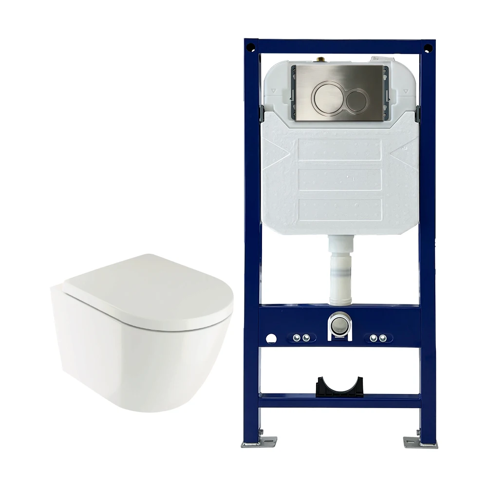 Dual flush concealed cistern hidden in wall hung toilet frame water tank for wall hung toilets with good quality flush system