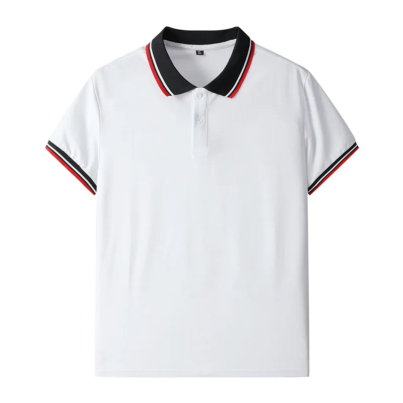 Wholesale high school uniform boys girls teen kids formal striped patchwork polo shirt