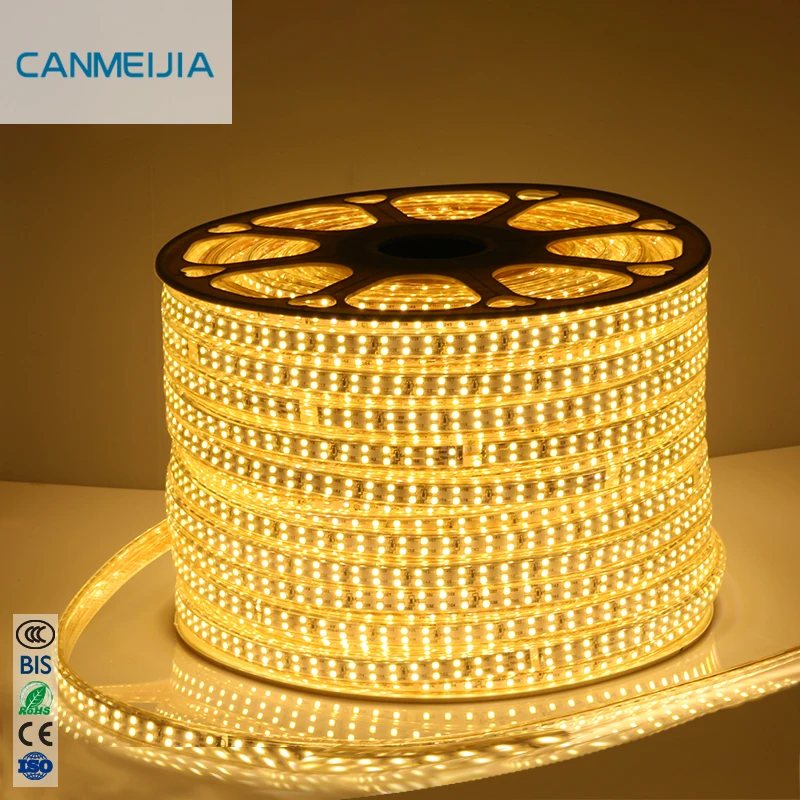 SMD2835 Kit 220V 156leds/m 180leds Striplights Batterie Neon Color Bedroom Room Lights Flex waterproof IP68 SMD 2835 Led Strip