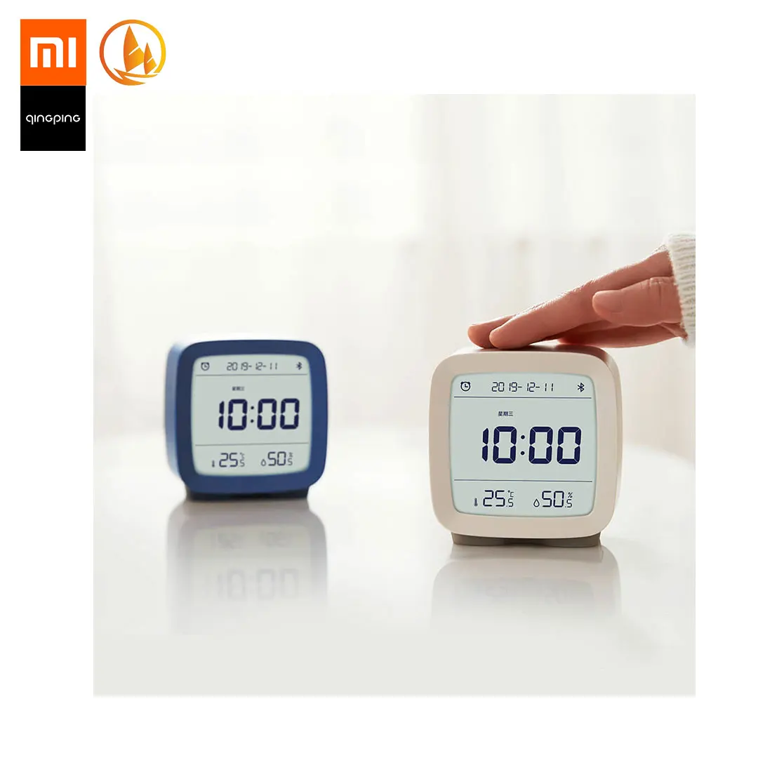 Xiaomi Cleargrass BT Alarm Clock Temperature Humidity Display LCD Screen Adjustable Nightlight With Mijia APP Smart Home