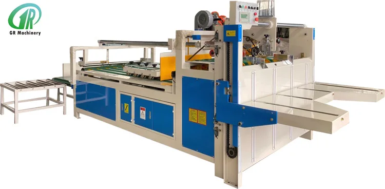Corrugating cardboard folding gluing machine/paperboard gluer/carton box forming