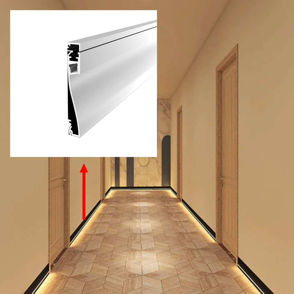 TW 1680 Led Strip Light Plaster Led Skirting Channel Recessed Led Linear Light Led Aluminum profile