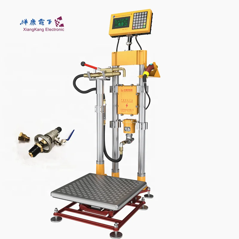 XiangKang self close camping valve explosion proof 5kg 15kg 25kg cylinder home cooking gas filling machine