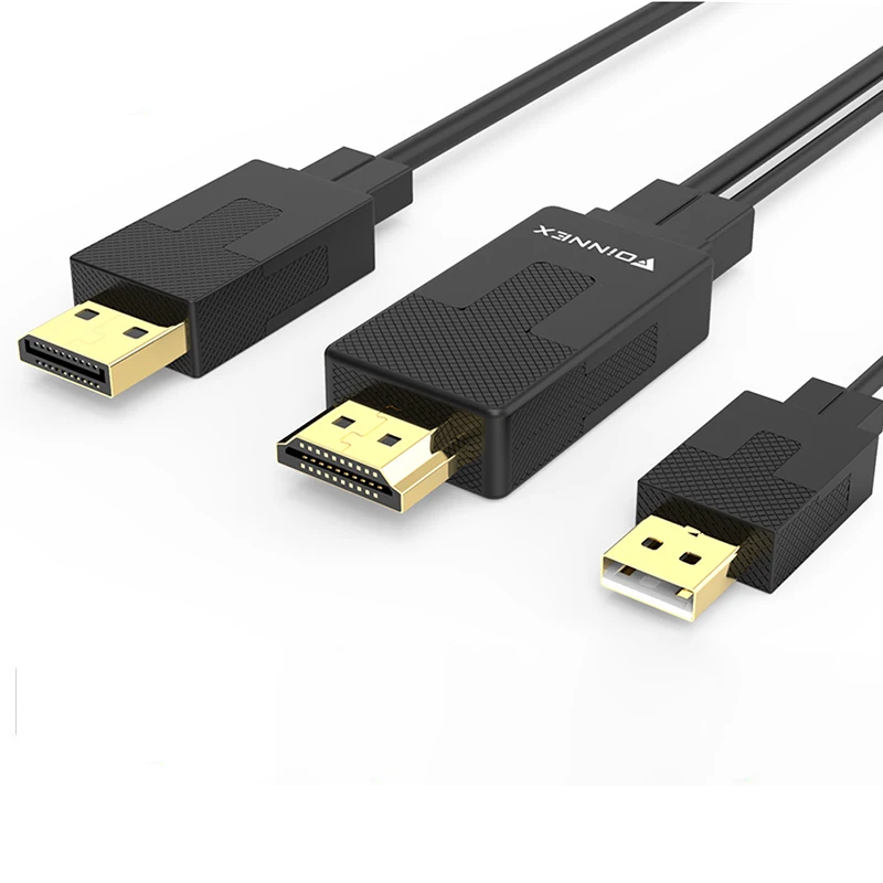 HDMI to  Displayport  Adapter Cable with USB Port High Speed HDMI to Displayport Adapter