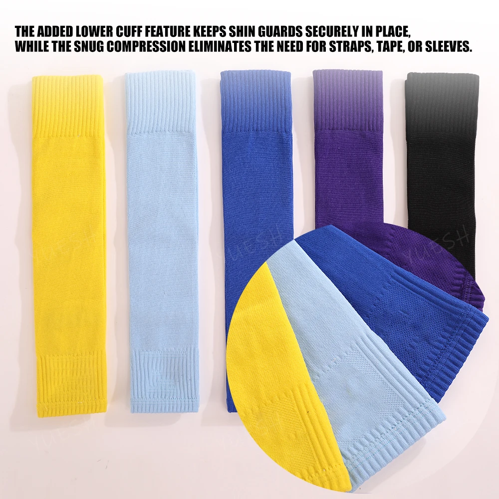 Football Leggings Footless Leg Protector Sleeve Sock Compression Weighted Performance Support Shin Calf Sleeves Marathon