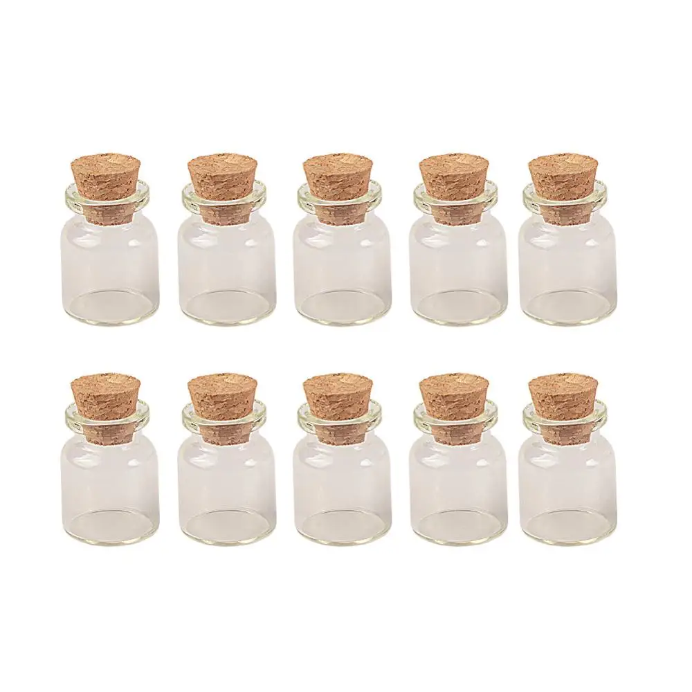 22x30mm 5ml Mini Clear Cork Bottles Tiny Vials Jars Containers Bottle Jars Pendant for Sand Liquid The factory Wholesale