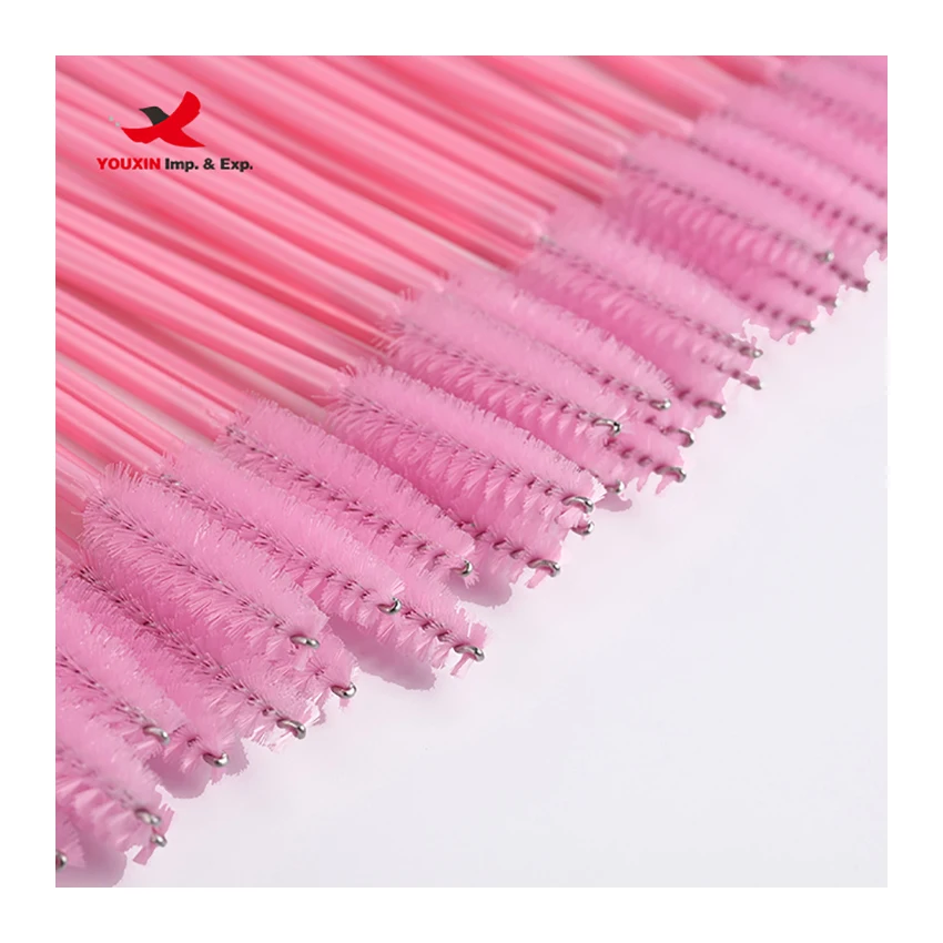 Fast delivery mascara wands disposable eyelash lash brushes spoolies lash extensions eyelash lash spoolie mascara wand brush