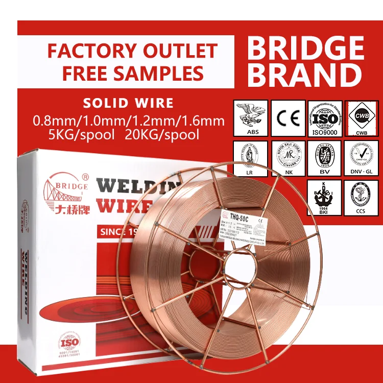 Tianjin bridge arame solda mig THQ-50C copper coated welding wire mig wire ER70S-6