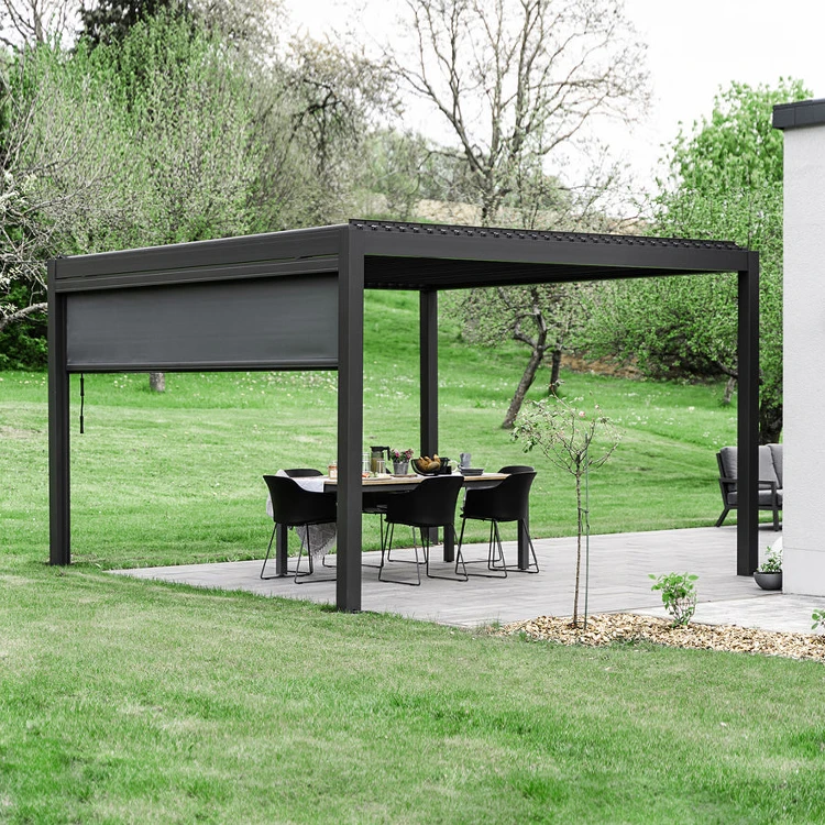 Immer OEM price Best seller bright outdoor aluminum pergola louvre aluminum roof pergola