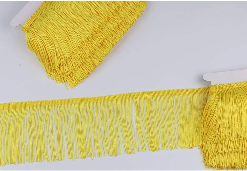 15cm Satin Colorful Polyester Dance Skirt Dress Tassel Fringe Trim