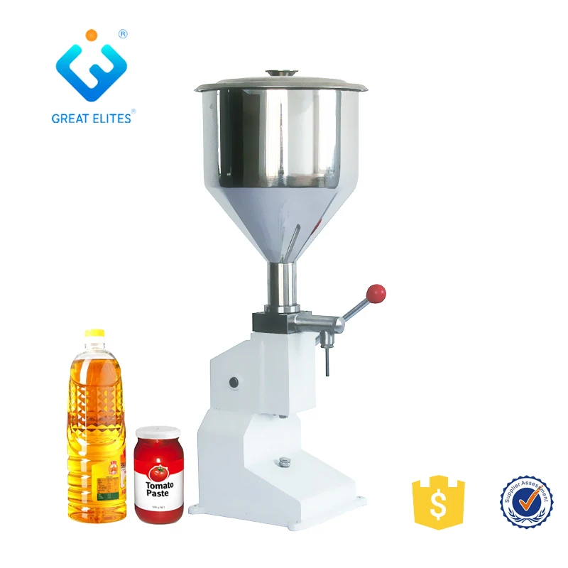 A03 Manual Hand Cosmetic Cream Tube Bottle Filler Water Liquid Oil Sauce Honey Paste Bottling Filling Machine