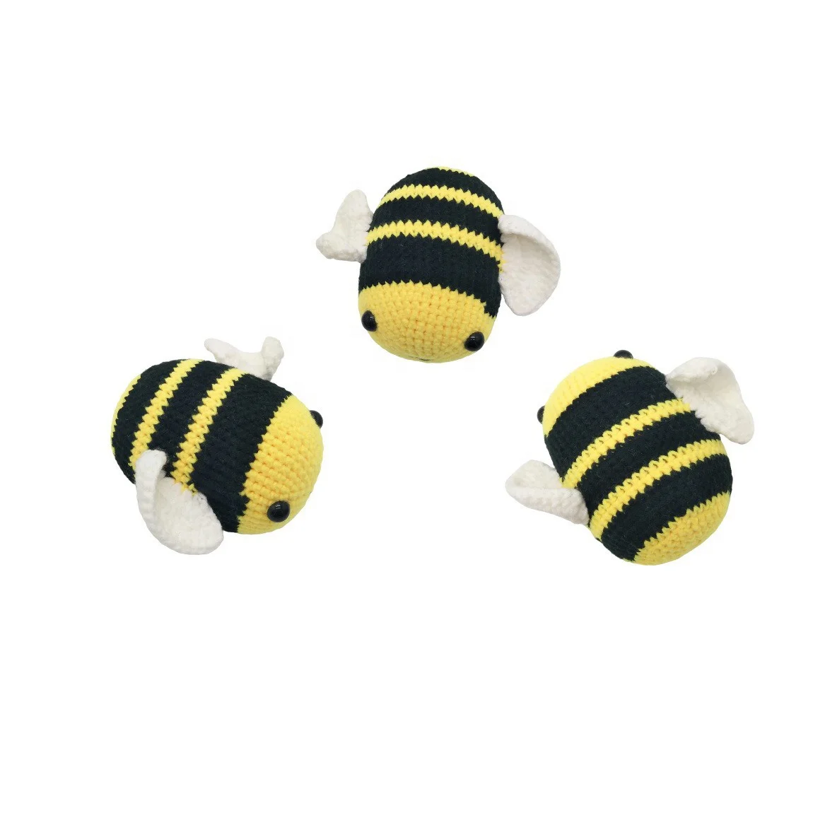 Wholesale 13cm Crochet Fuzzy Bee Weaving Gifts Ornaments