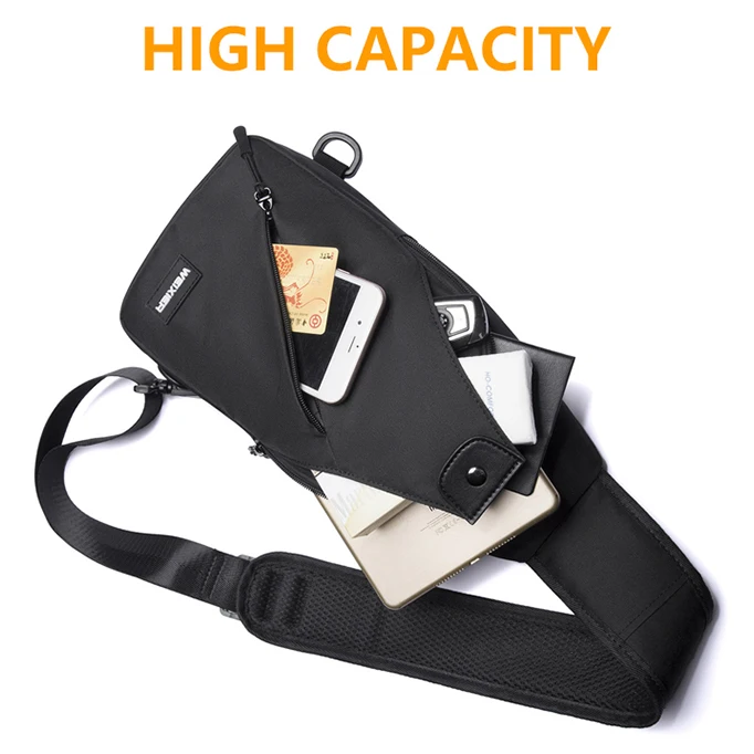 Wholesale high quality fashion canvas sport leisure single shoulder men crossbody bag