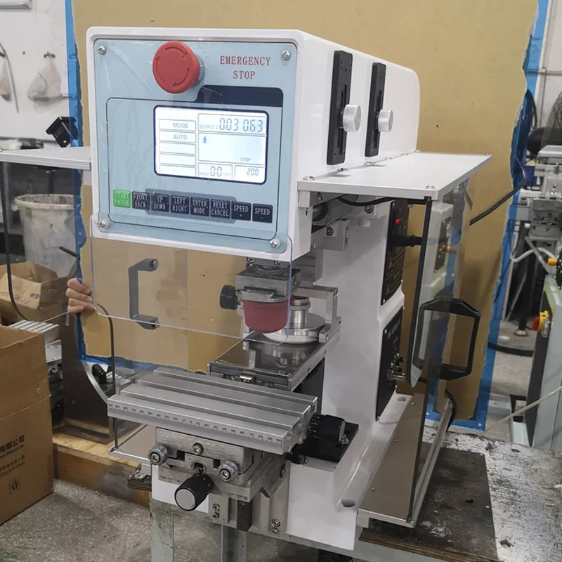 Small Automatic Logo Pad Printing Machine/ One color seal ink cup pad printer/ Tampo Printer In China