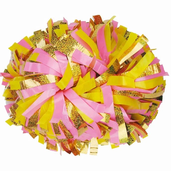 cheerleading pom poms for cheerleader with factory directly supply and waterproof shed-proof fade resistant