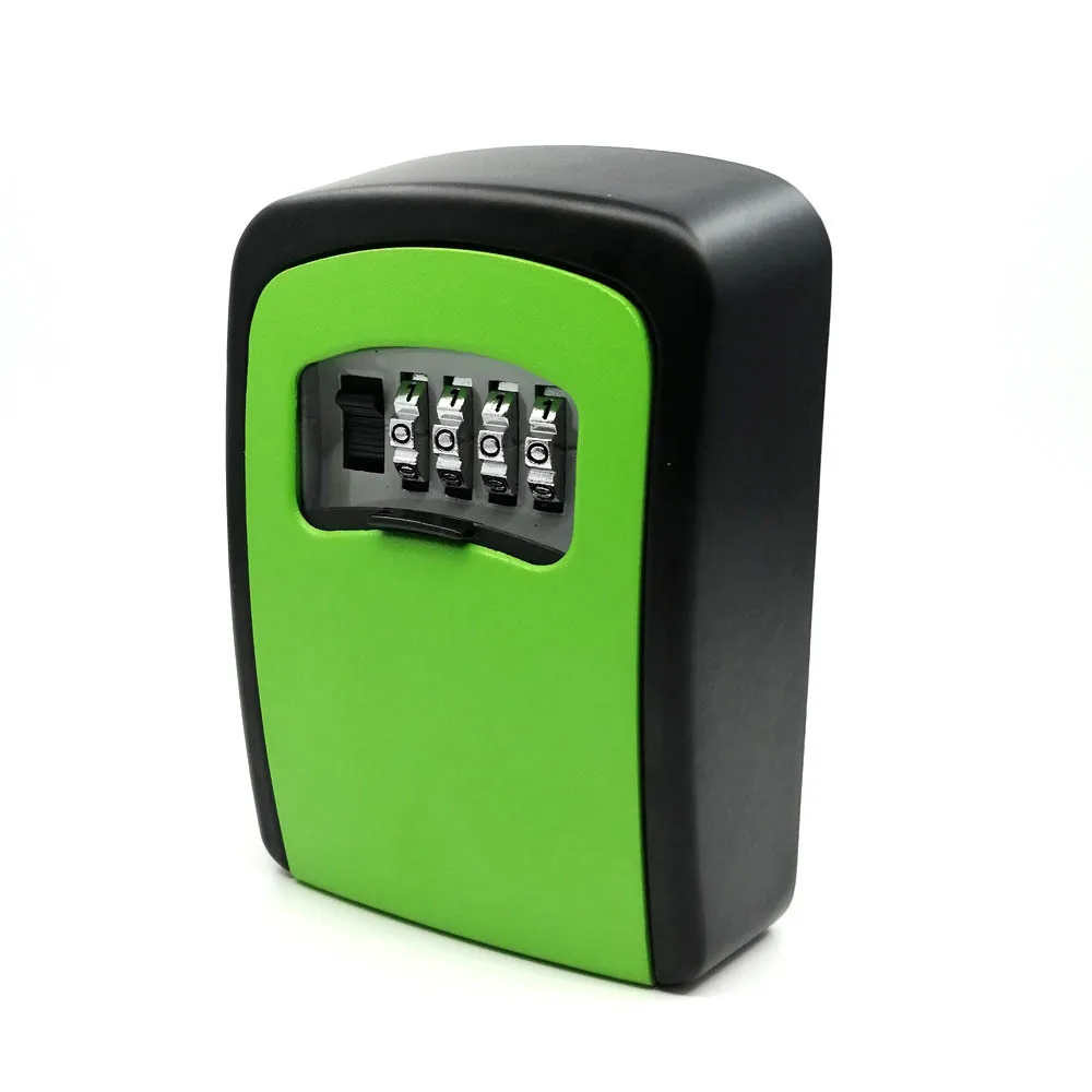 wall mounted combination lock key storage box outdoor waterproof 4 digital password key safe lock box