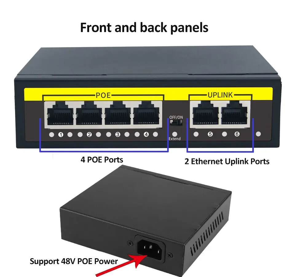 OEM/ODM high quality Manufacture 4 port 10/100M poe switch